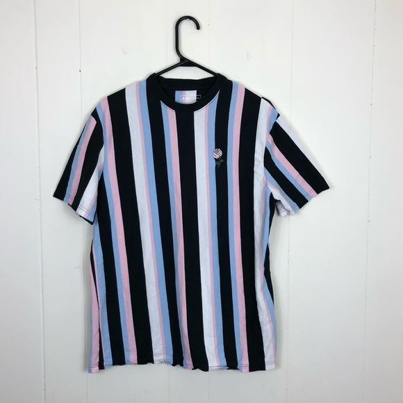 Simons DJAB Striped Embroidered T-Shirt Sz S - Picture 2 of 8